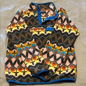 Patagonia Multicolor Patterned Fleece with Blue Accents